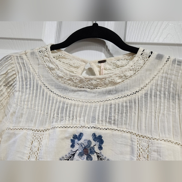 Free People Urban Outfitters Victorian Embroidered Mini Dress size XS - Picture 2 of 11